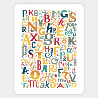 Hand lettering Alphabet v01 Magnet